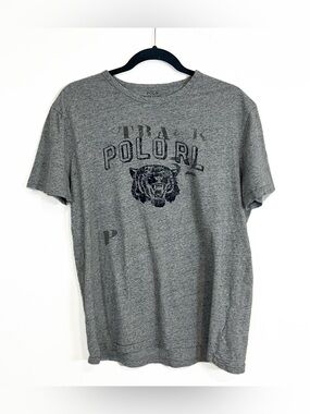 Polo RL Ralph Lauren Tiger Track & Field T-Shirt Slim Fit Grey Size Medium